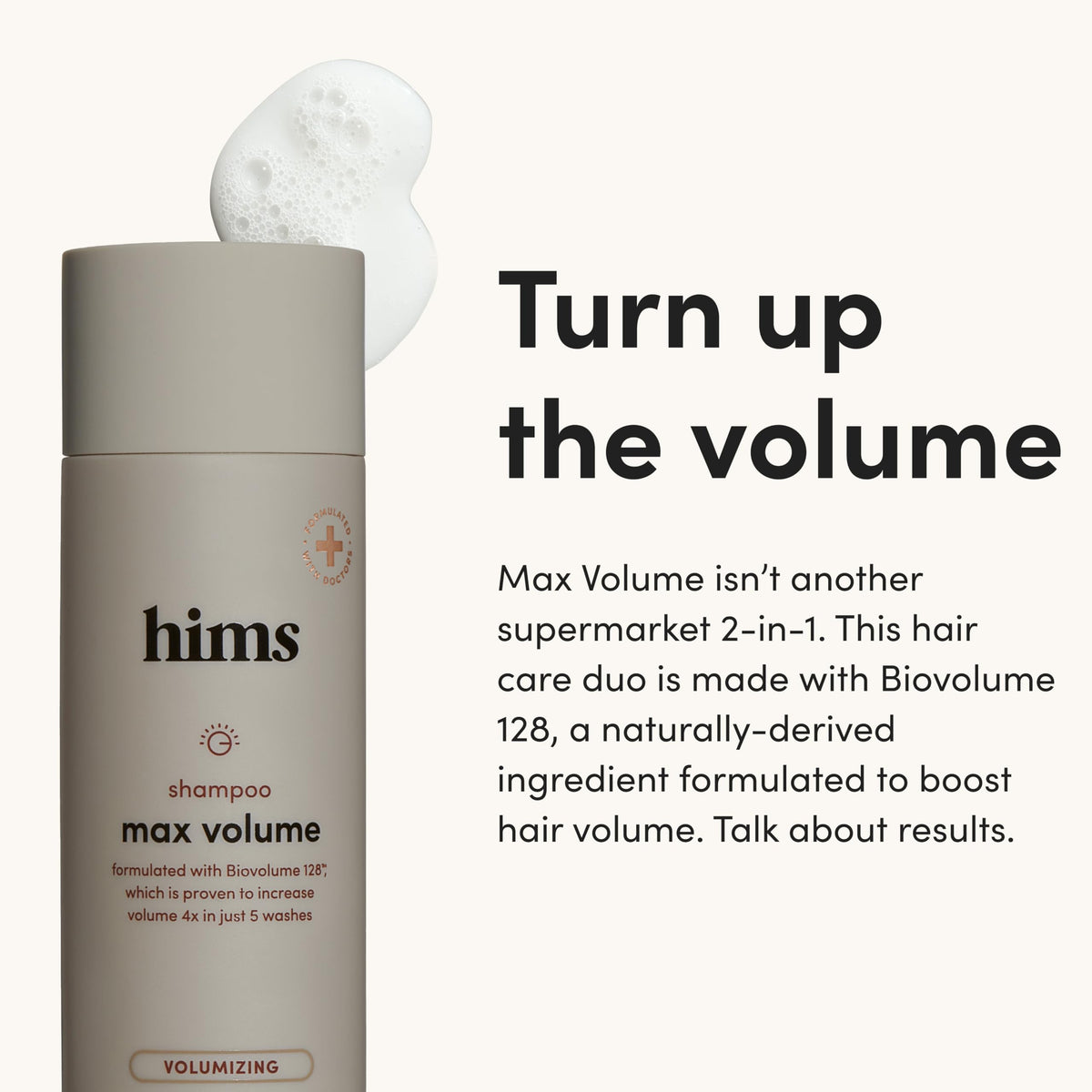 hims shampoo close-up texture demonstrating gentle cleansing action
