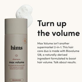 hims shampoo close-up texture demonstrating gentle cleansing action