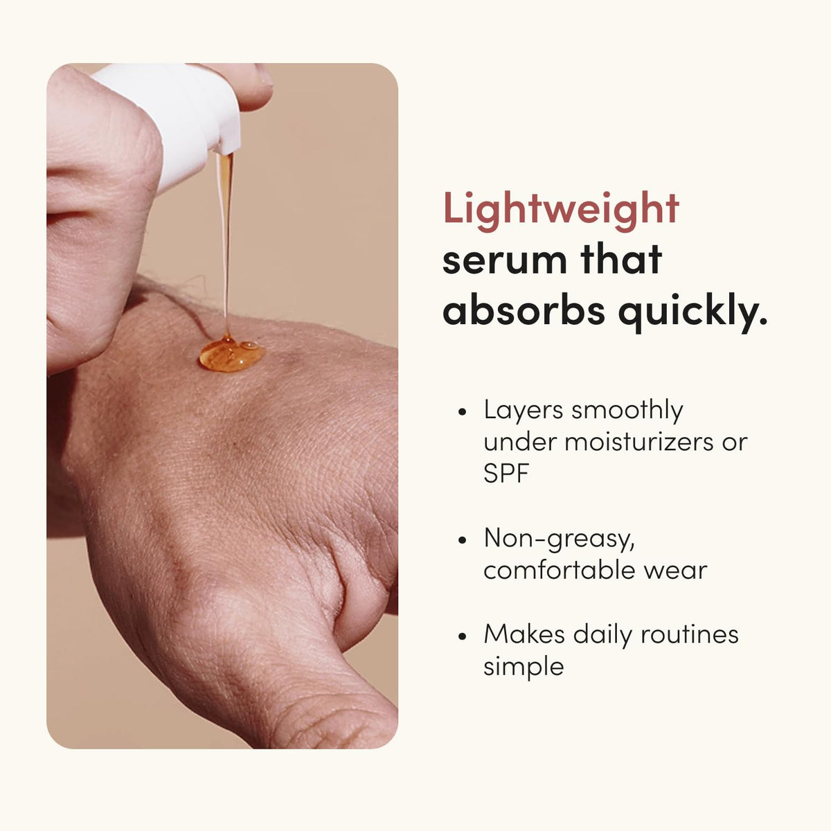 hims man applying serum during grooming routine for smoother, hydrated skin