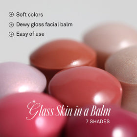 HINCE application on cheekbone with fingertip, shows natural luminous finish