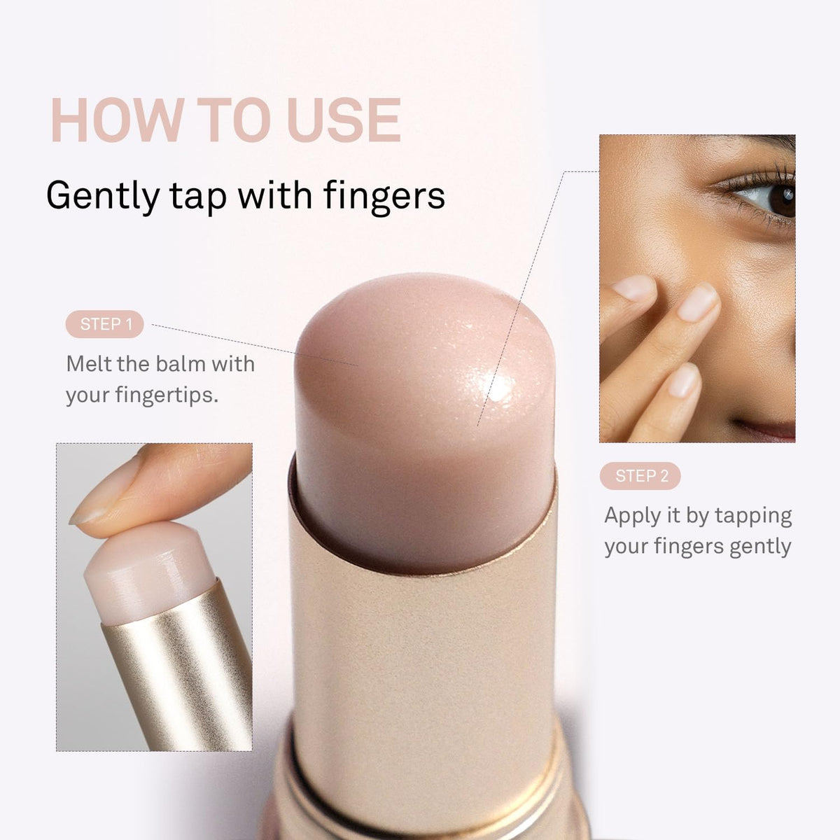 hince balm on lips giving glossy translucent tint benefit