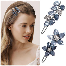 HINZIC clips worn in half-up hairstyle adding elegant sparkle