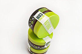 Hip Peas 2 oz jar next to coin showing small travel-friendly size