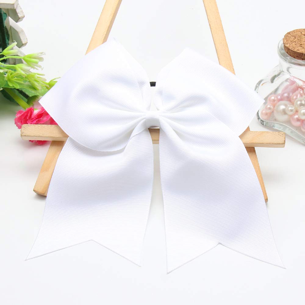 Hipcheer bow worn on a ponytail demonstrates visible sideline style and comfort