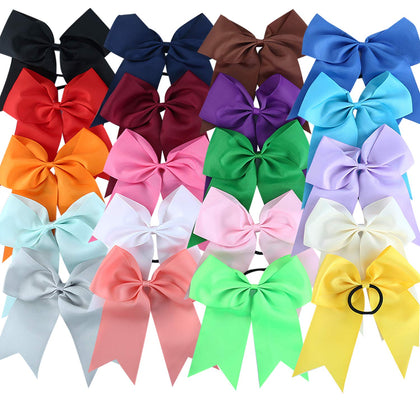 Hipcheer front pack view showing 20 multicolored bows and easy team coordination