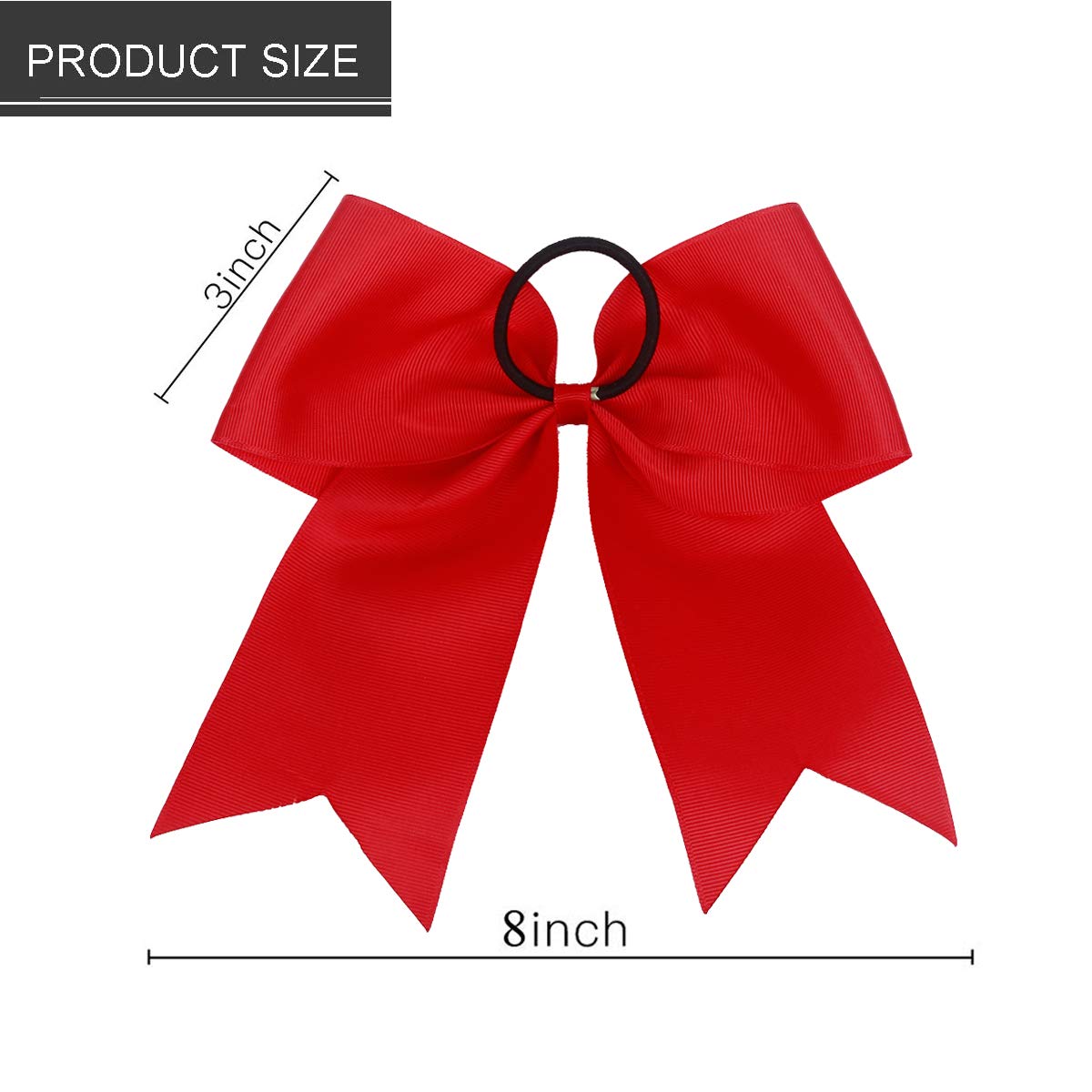 Hipcheer bow held in hand to show 8-inch size and lightweight comfort