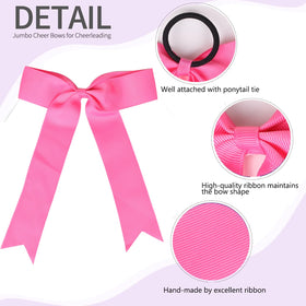 Hipcheer bow beside a ruler showing 5.5 by 9 inch size for proportion