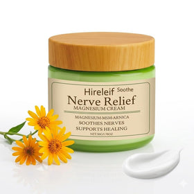 Hireleif jar front view showing compact travel-ready soothing cream