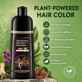 HIS&HERCHOICE product being applied to dry hair for quick 15–20 minute tint benefit