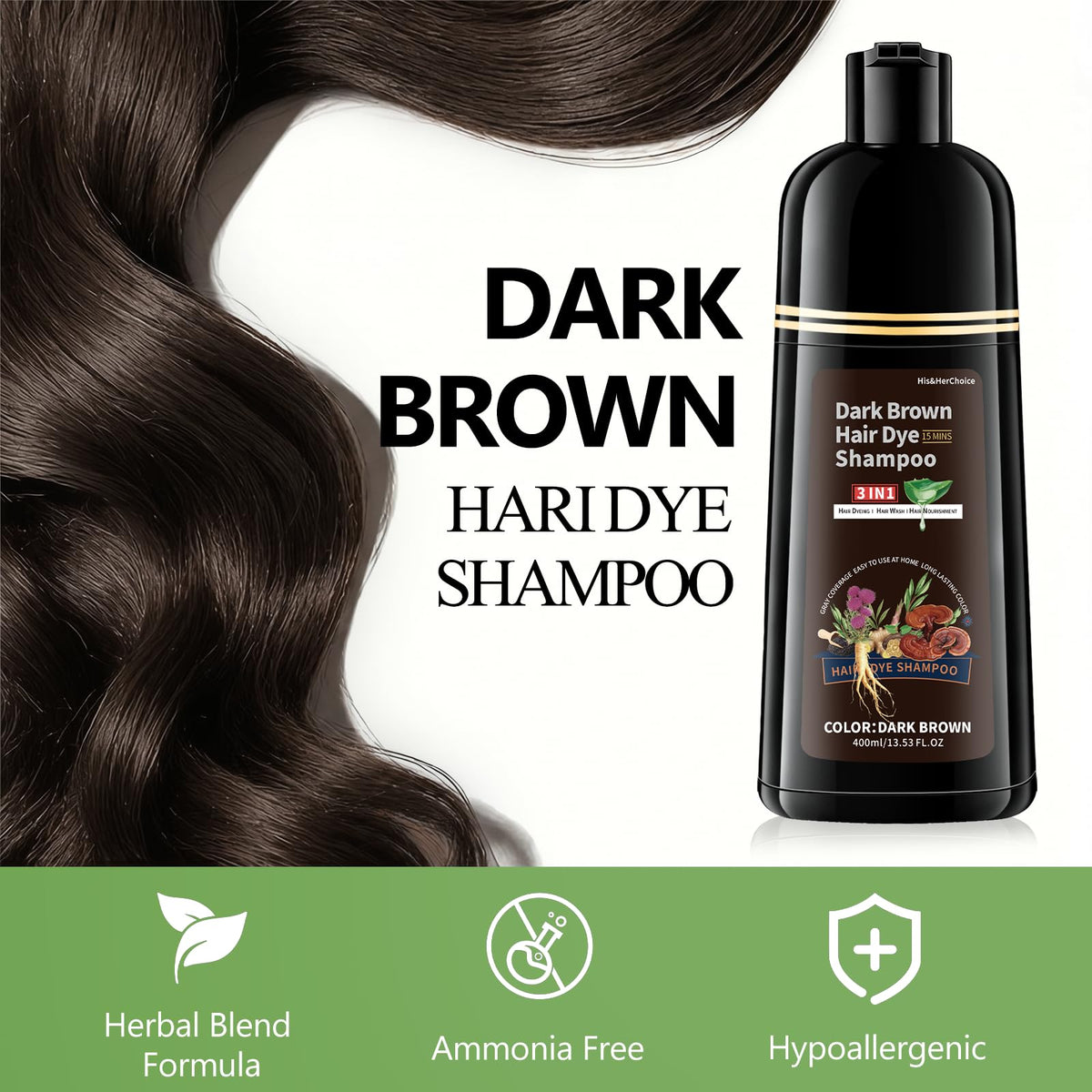 HIS&HERCHOICE shampoo texture dispensed for easy application benefit