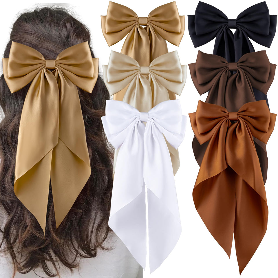 hisial large satin bow front view showing elegant shine and finish