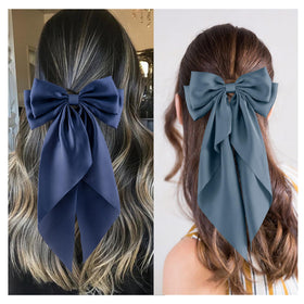 hisial bow clipped on ponytail for instant polished hairstyle benefit