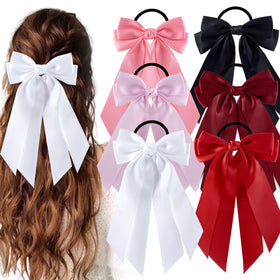 hisial front packaging showing six bow hair ties, neat gift-ready presentation