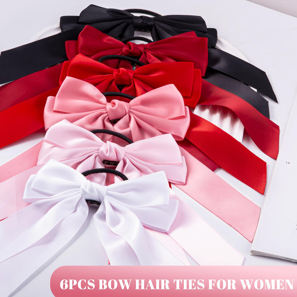 hisial mixed color arrangement of bows, easy outfit coordination