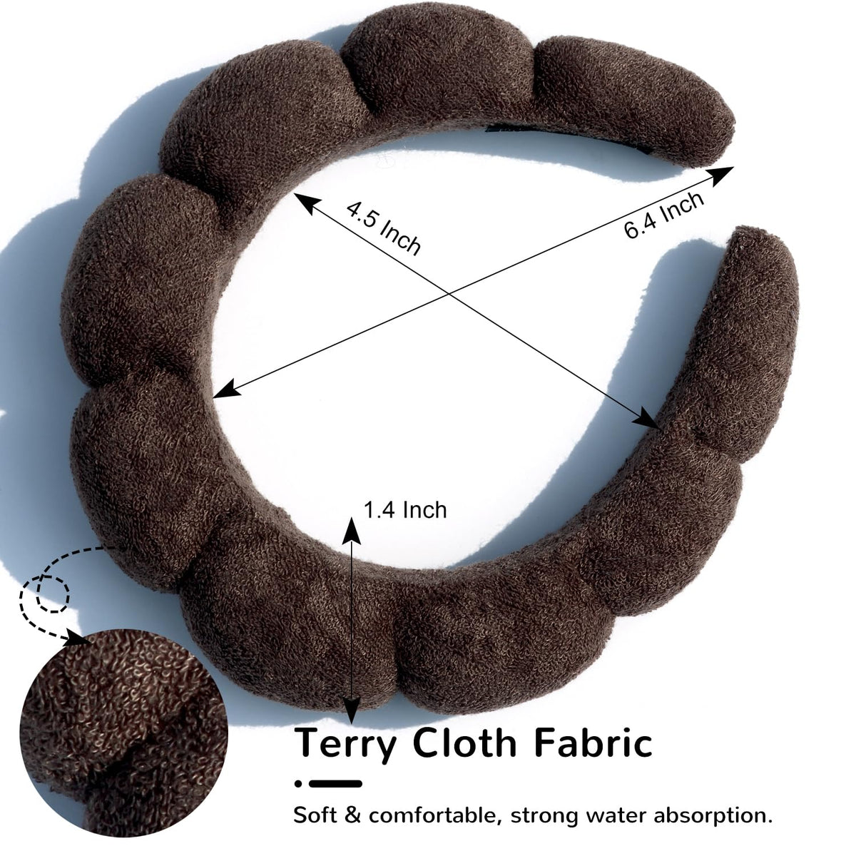 HitModa close-up of terry fleece texture for soft absorbency