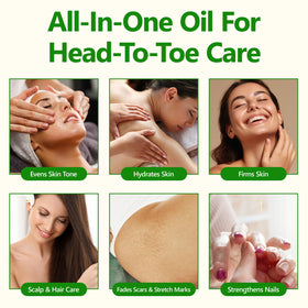 HJFRONGF oil applied to face demonstrating gentle absorption benefit