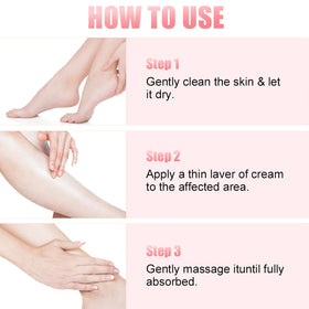HJXUQIME before and after heels showing softer, smoother skin result
