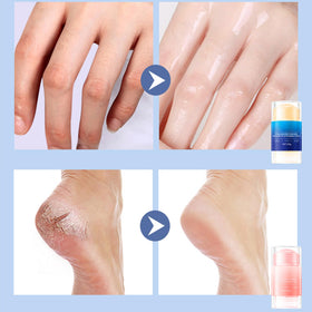 HJXUQIME blue repair stick texture close-up for softening calluses