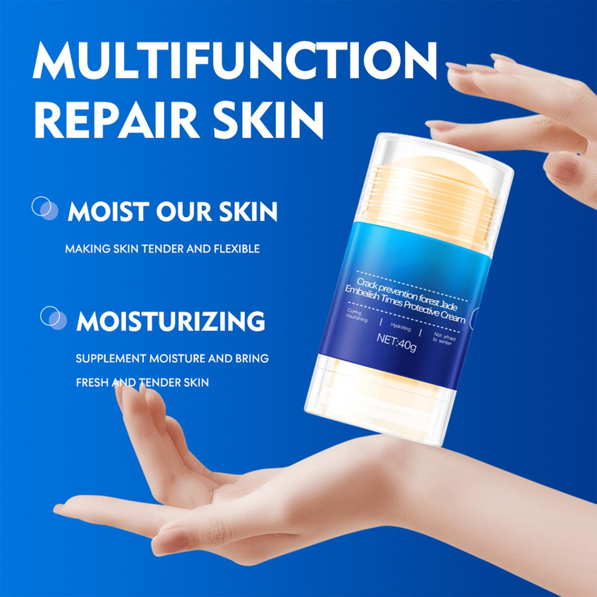 HJXUQIME pink moisturizing stick glide shown preventing dryness