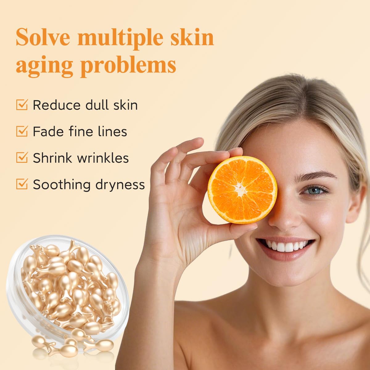 HKH single capsule opened releasing serum drop for fresh potency