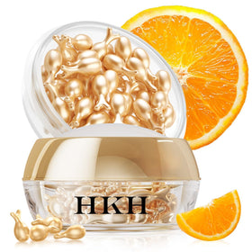 HKH front pack of 38 capsules showing travel-friendly skincare benefits