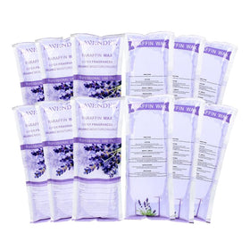 HLead front packaging showing 12 lavender paraffin packs and clear benefits