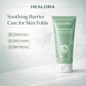 Hlonns Healora close-up of cream texture demonstrating quick absorption and non-greasy finish