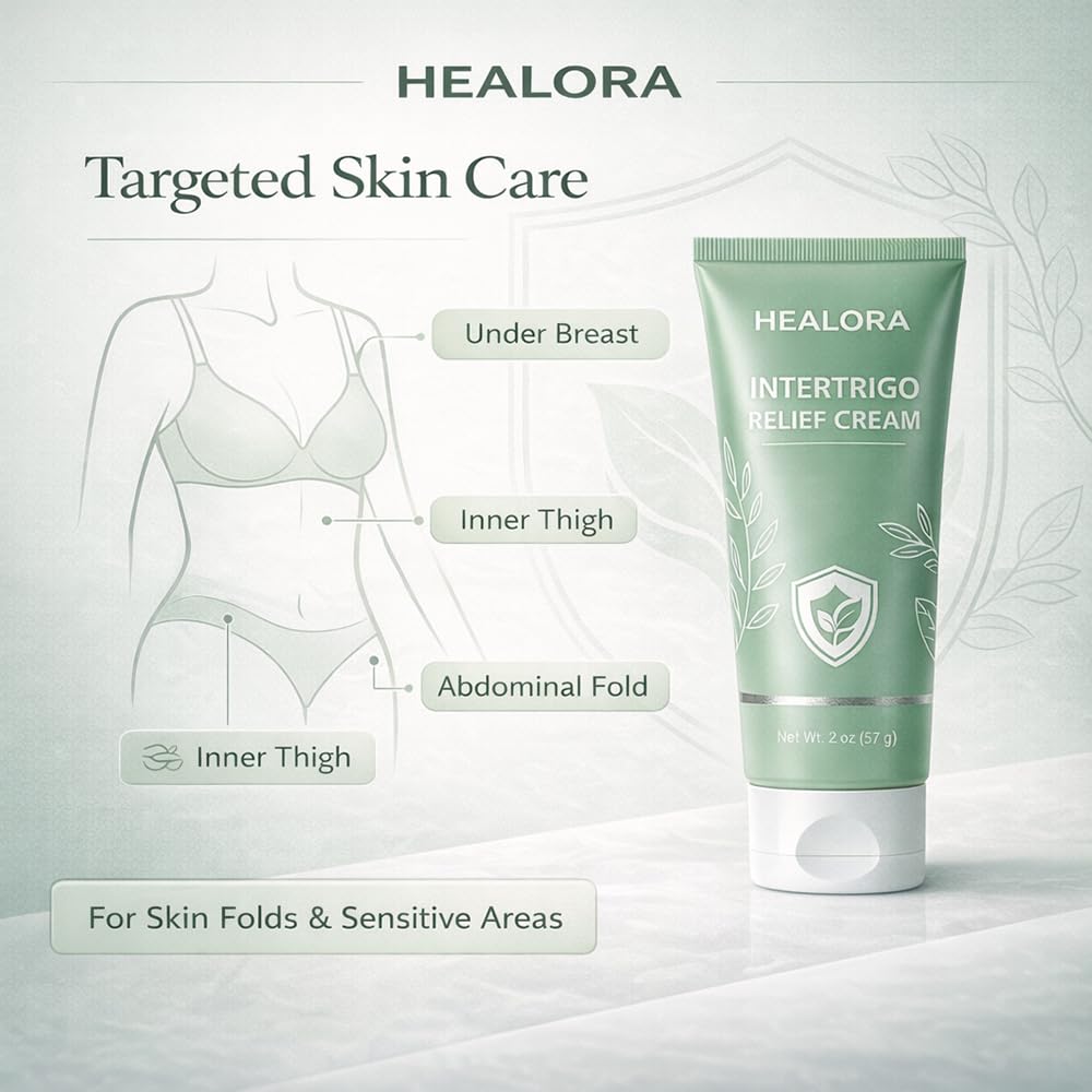Hlonns Healora on inner thigh illustrating prevention of chafing during activity and movement