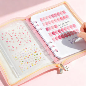 HLQHXWHZT open binder layout displaying removable insert pages for salon organization
