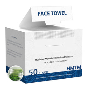 HMTM front packaging showing 50 towels and biodegradable benefit