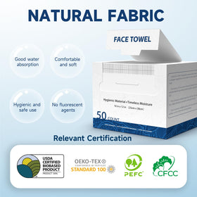 HMTM towel held in hand illustrating 10x12 inch size and coverage