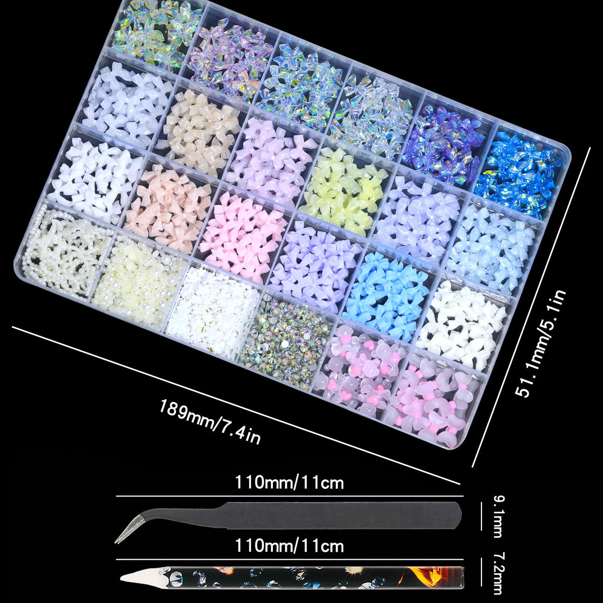 HNUIX close-up of acrylic bow texture highlighting durable glossy finish