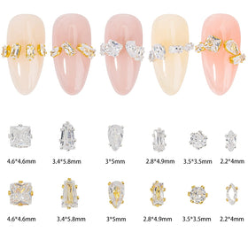 HNUIX finished manicure using charms delivering salon-level shine