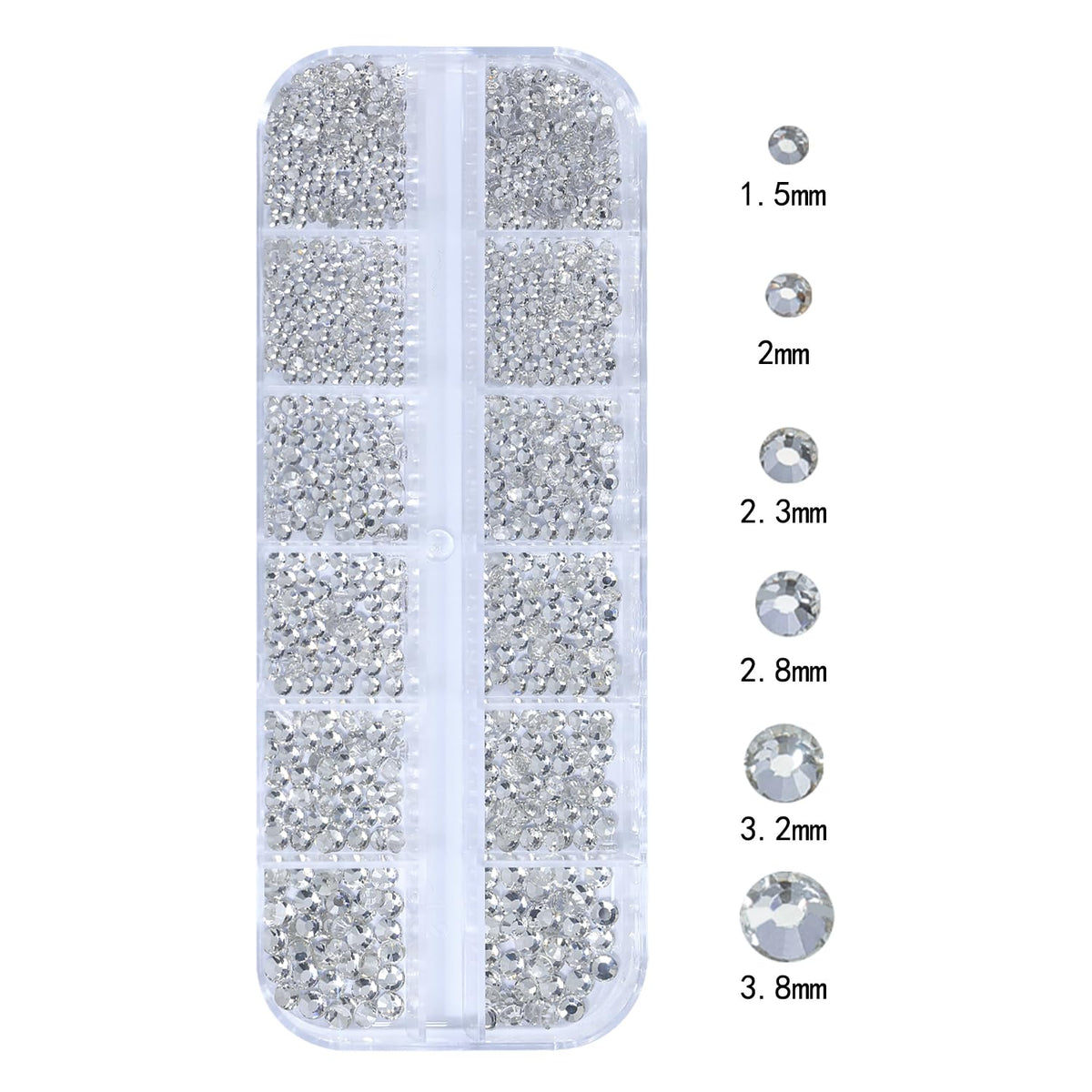 HNUIX tweezer and picking pen beside mixed rhinestones for precise placement