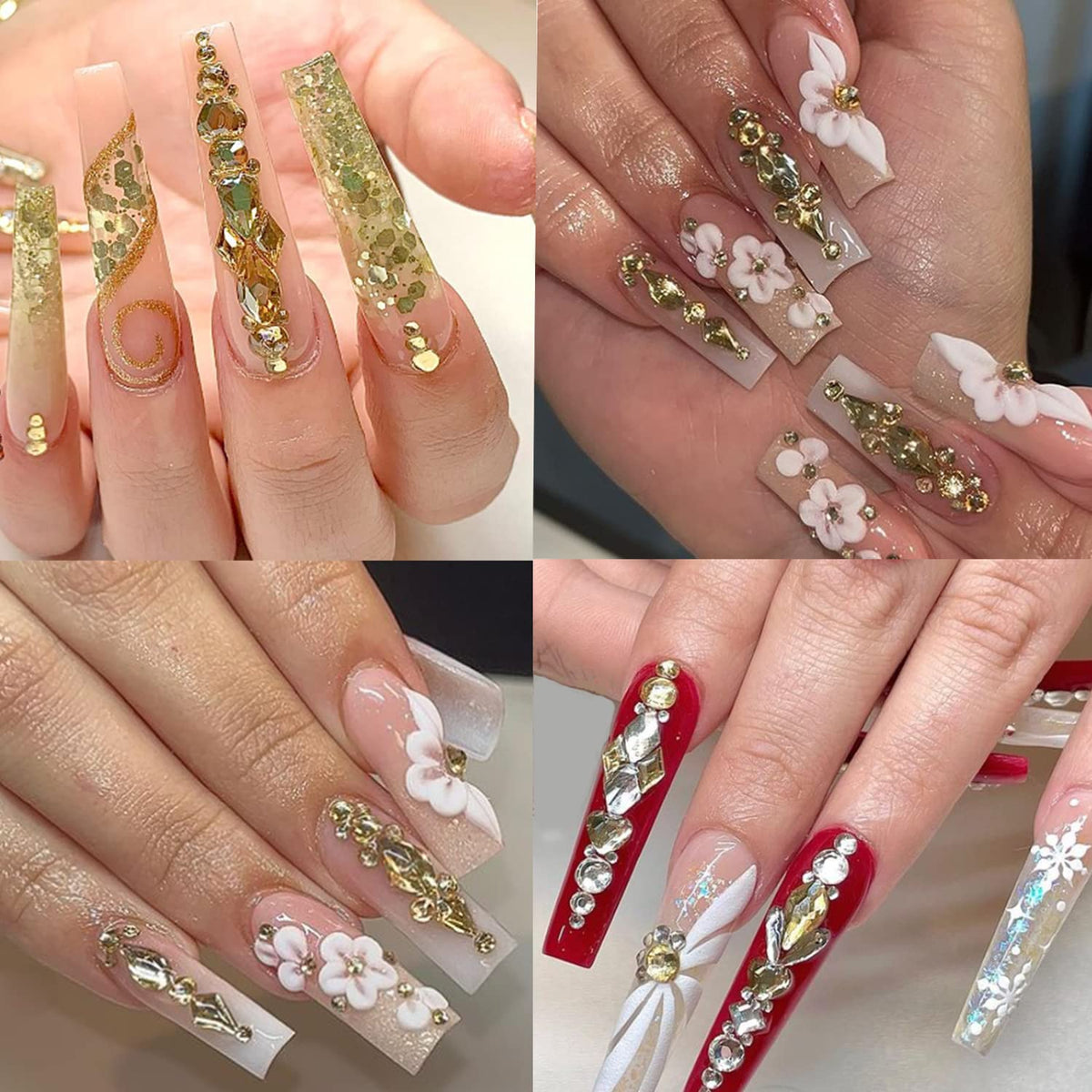 HNUIX tweezer and rhinestone pen positioning a gem for precise placement