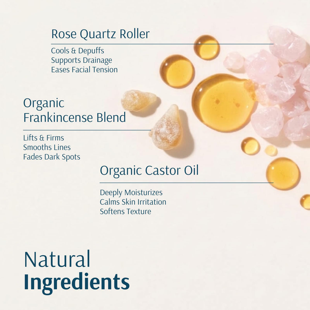 Holistic Goddess rose quartz roller close-up for cooling massage
