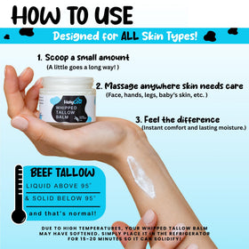 HolyCow balm being smoothed on hand for instant moisture