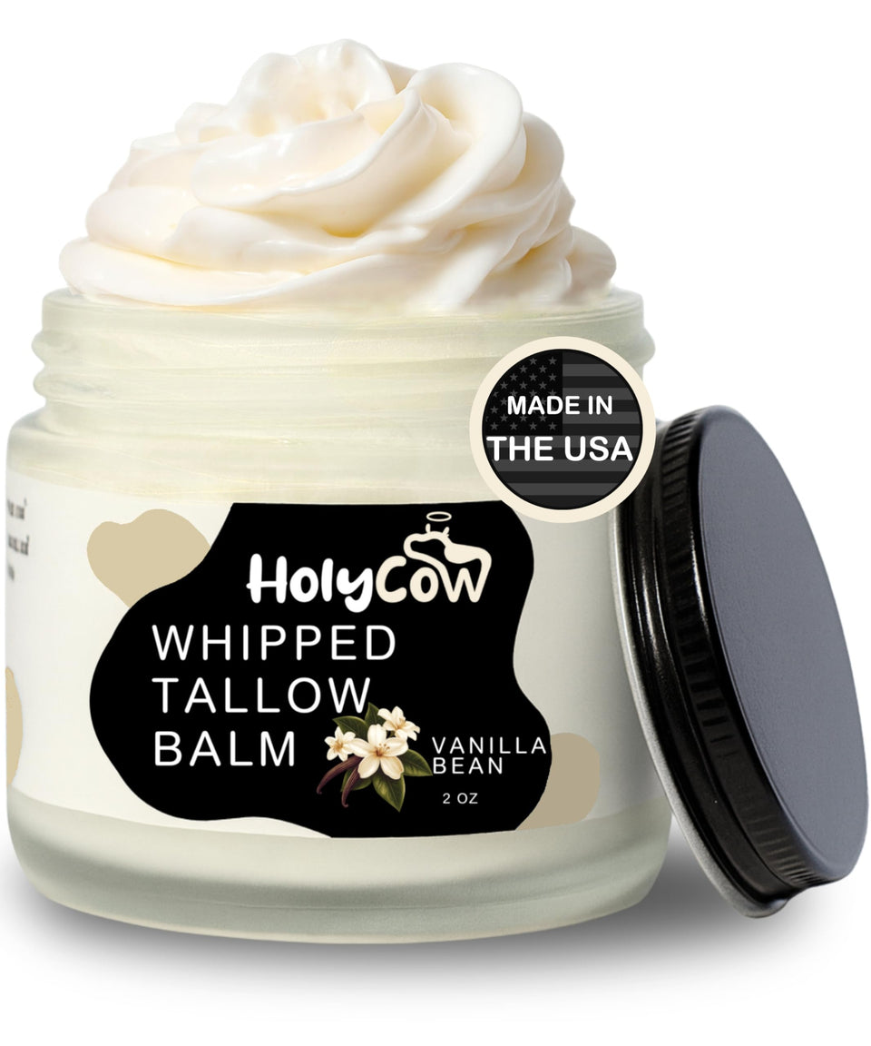 HolyCow front jar showing clean packaging and nourishing balm benefit