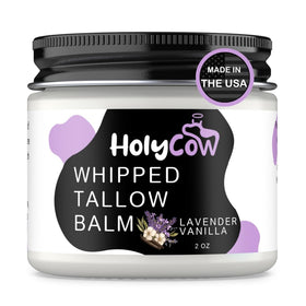 HolyCow balm on bathroom counter portraying daily skincare ritual and natural feel