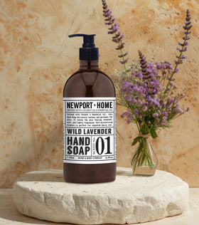 Home & Body Company Newport pump detail highlighting easy dispensing and tidy use