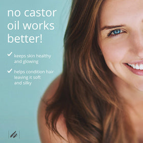 Home Health castor oil with cloth for a warm DIY castor oil pack setup