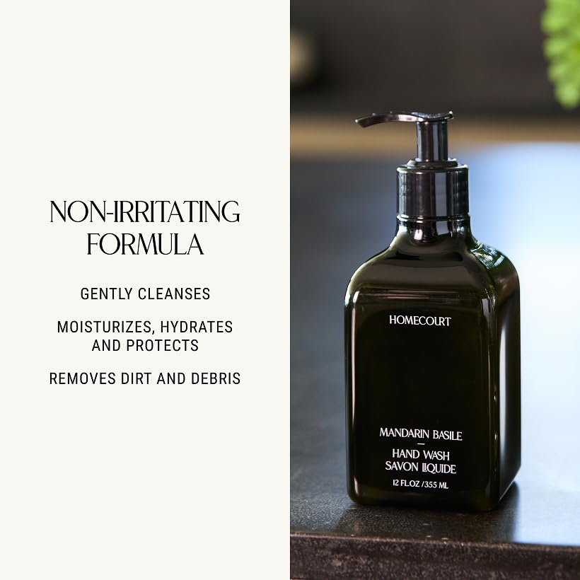 Homecourt foamy lather on hands demonstrating gentle cleansing