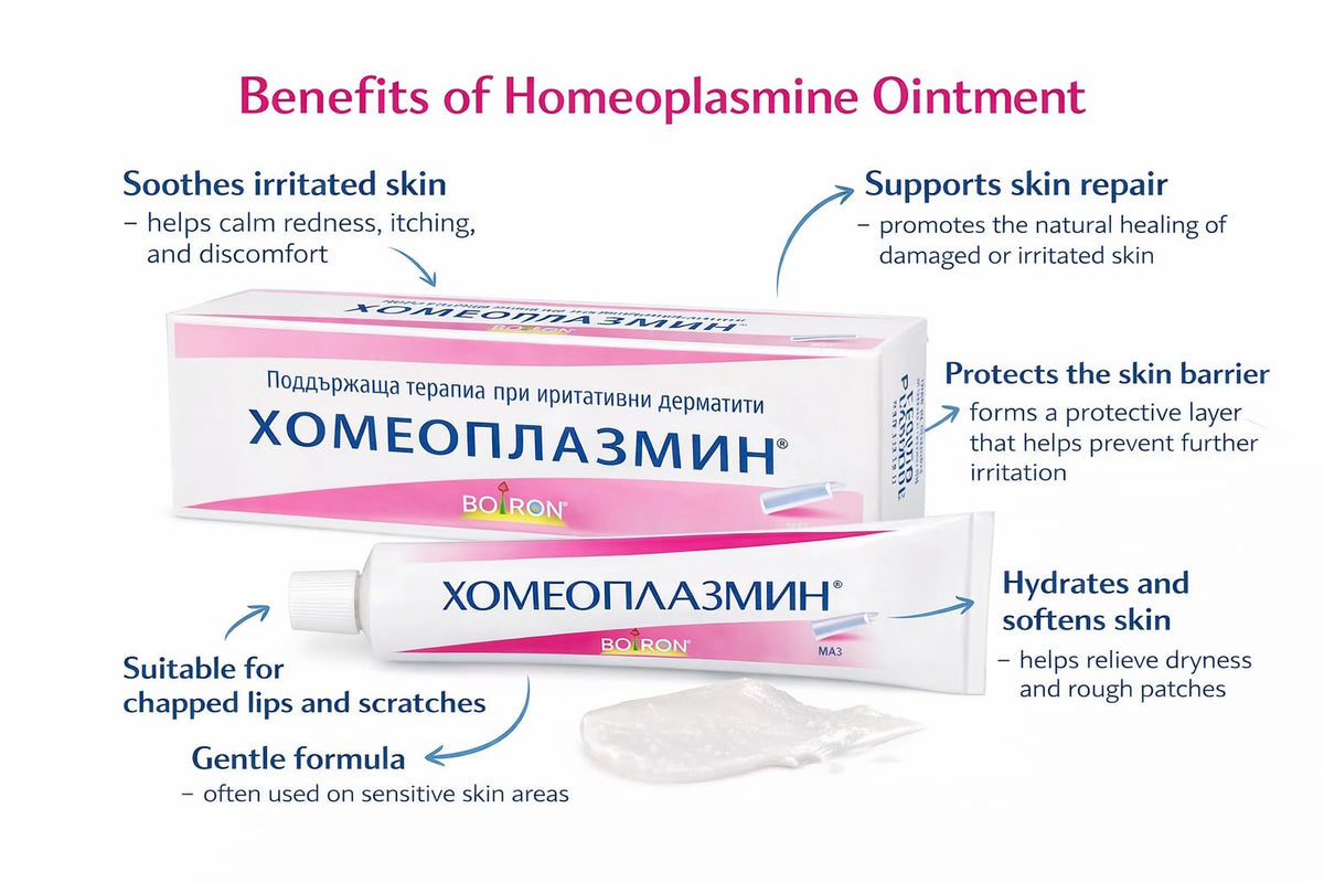 Close-up of Homeoplasmine XL tube texture highlighting smooth protective balm