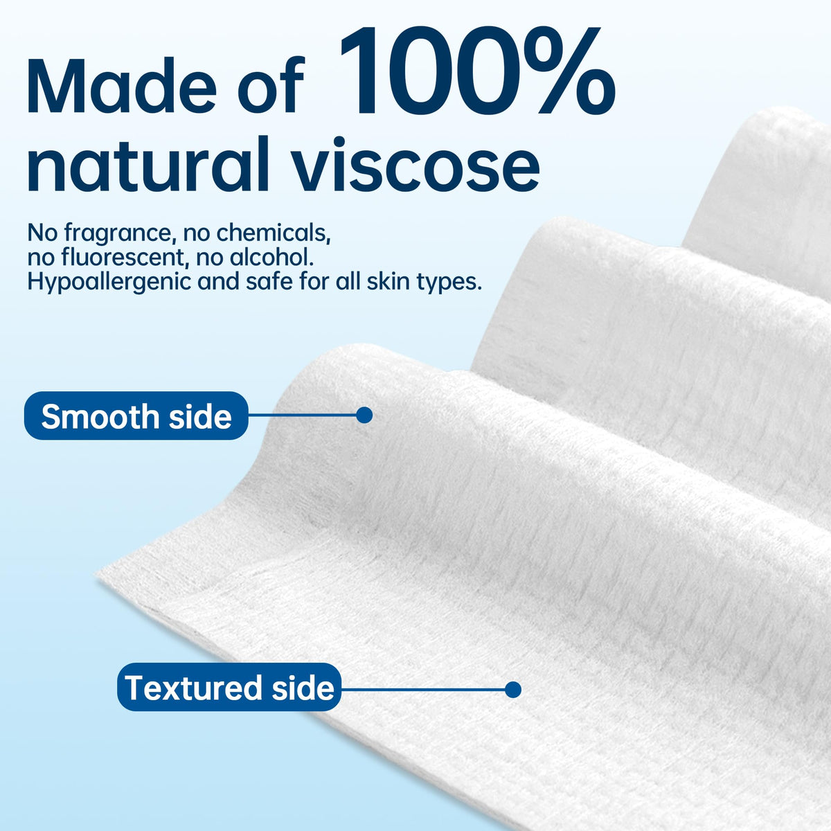 HOMERHYME close-up of soft nonwoven texture for gentle cleansing