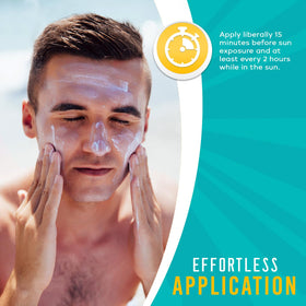 HOMESPHERE applied outdoors at the beach showing on-the-go protection during sun exposure