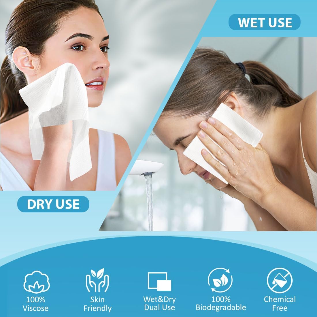HOMEXCEL single towel flat lay showing full sheet size and soft smooth surface