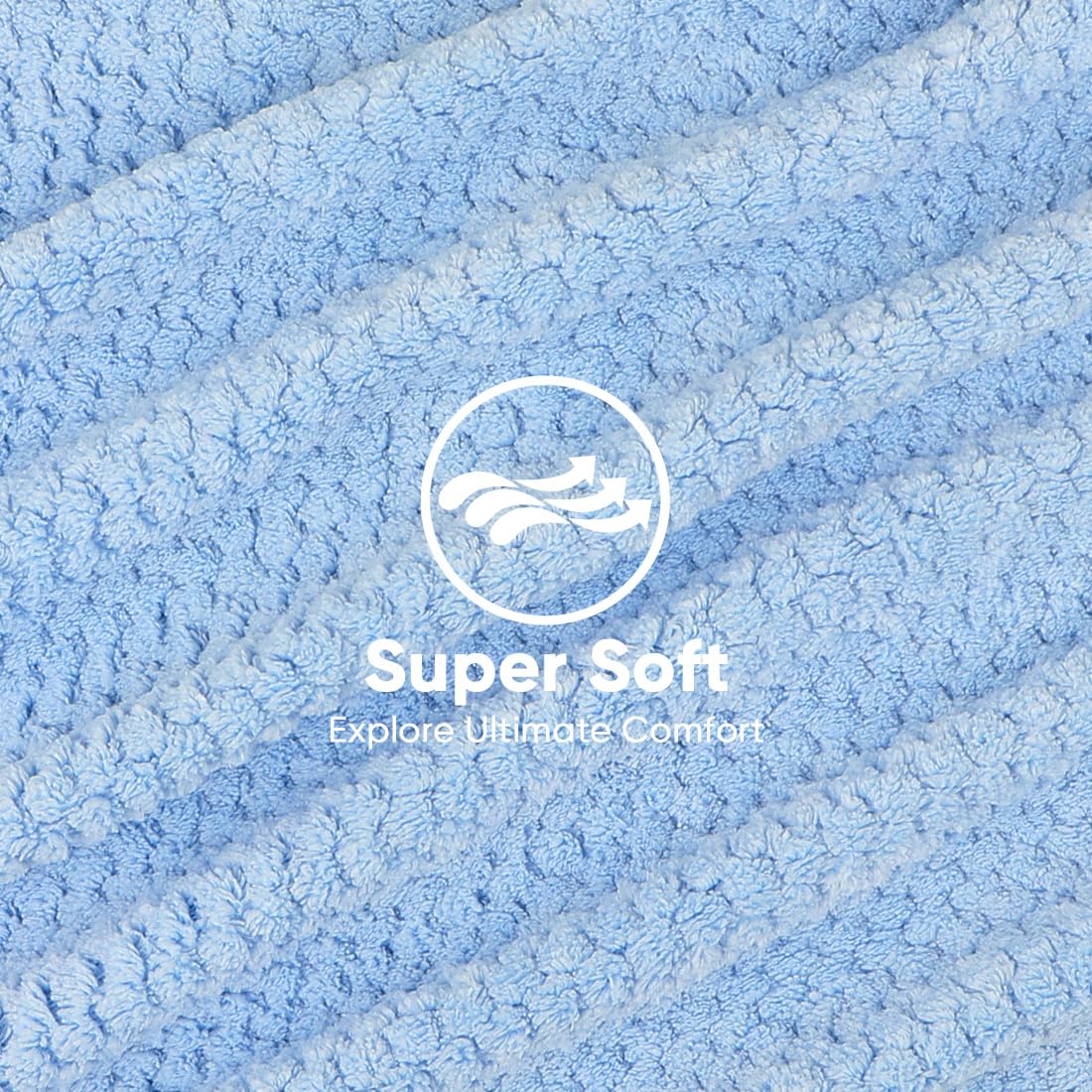 HOMEXCEL close-up microfiber texture highlighting gentle, high-absorbency weave