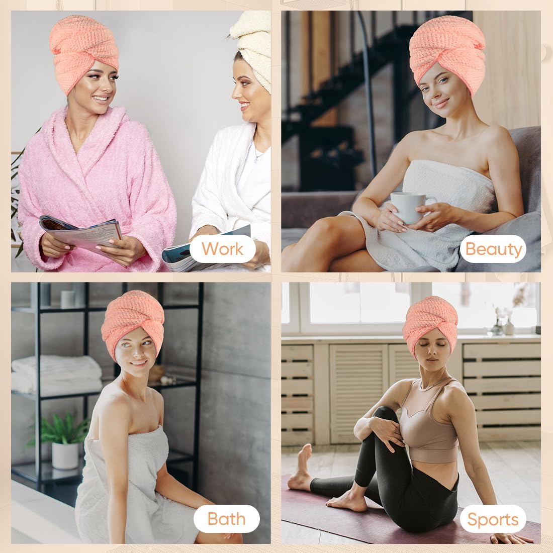 HOMEXCEL towel folded in travel bag showing lightweight, quick-dry portability