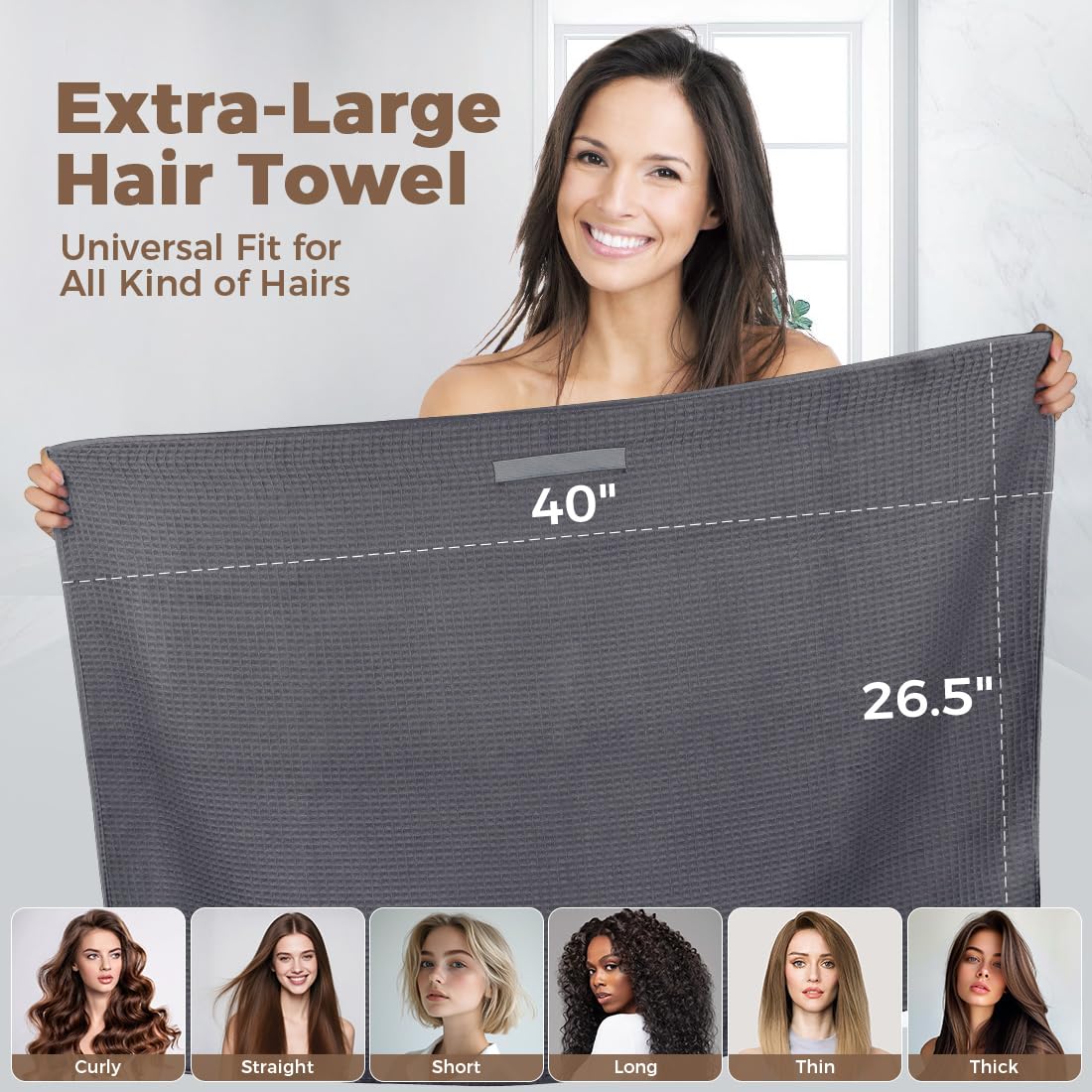 homexcel waffle-weave texture close-up highlighting fast moisture absorption benefit