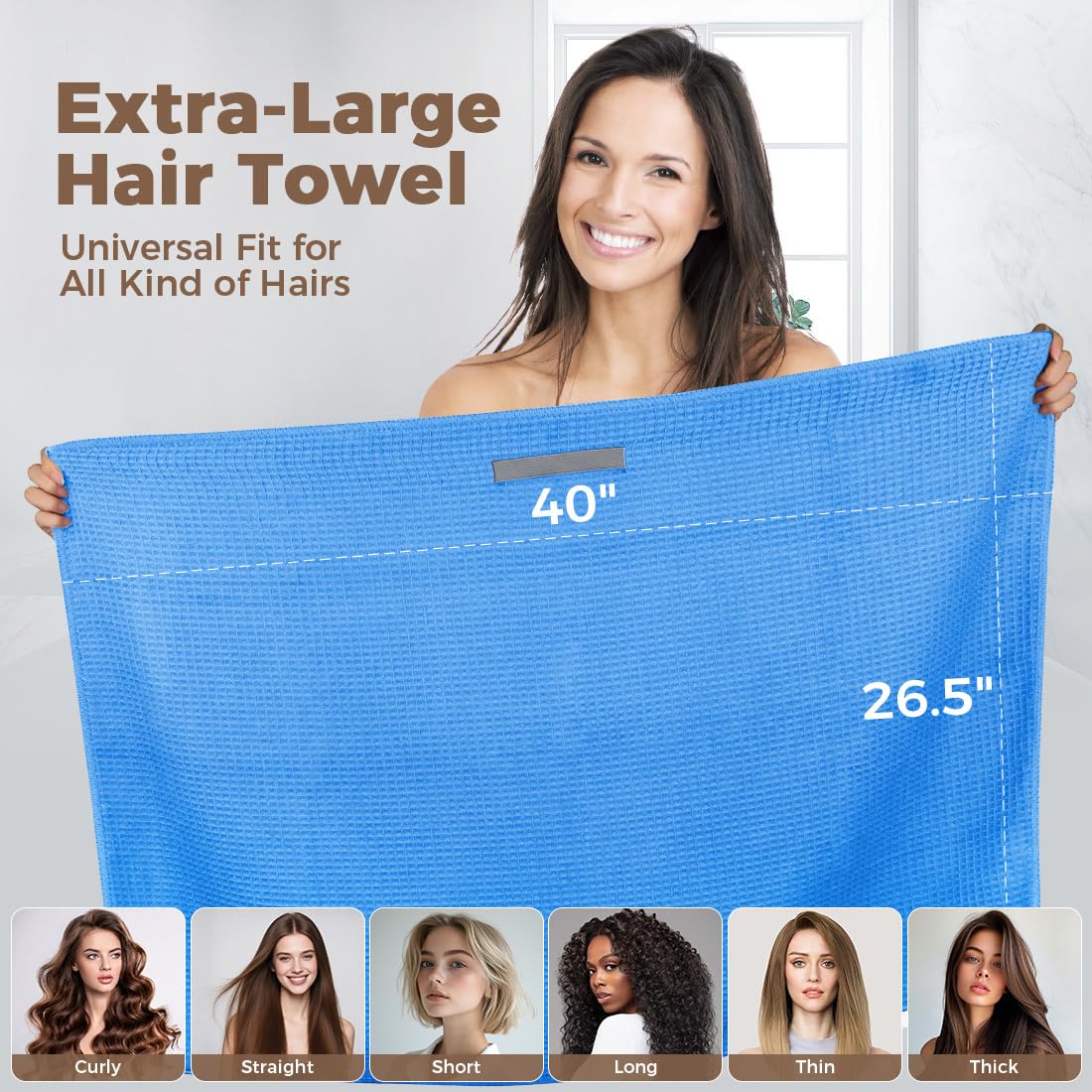 HOMEXCEL close-up waffle weave texture illustrating faster absorption benefit